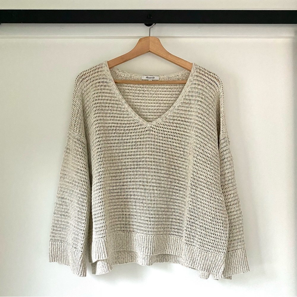Madewell Rainbow Marled Seville Pullover Sweater